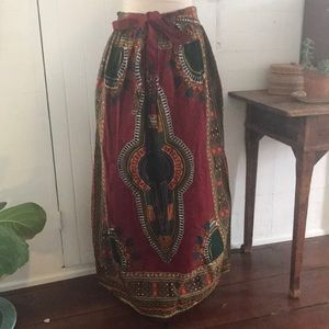 African print skirt